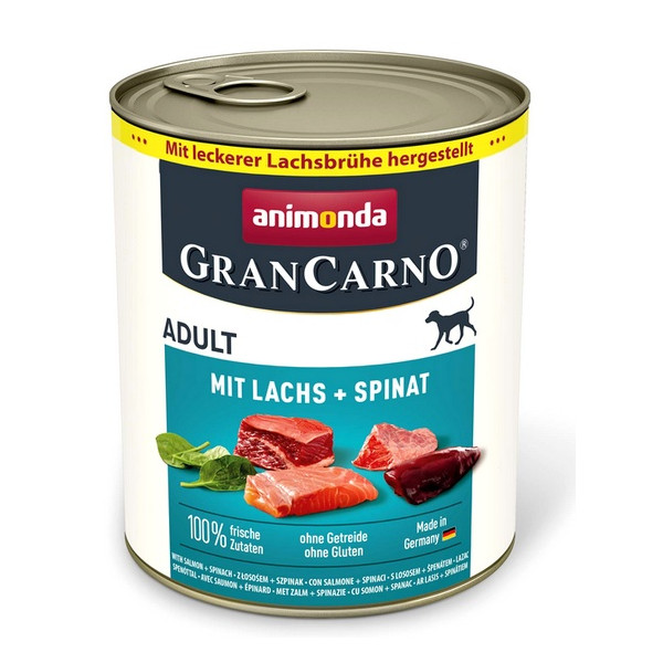 Animonda GranCarno Original Adult Lachs Spinat Łosoś + Szpinak puszka 800g