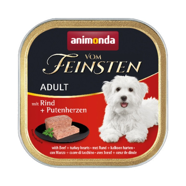 Animonda vom Feinsten Dog Wołowina i Serca Indyka 150g