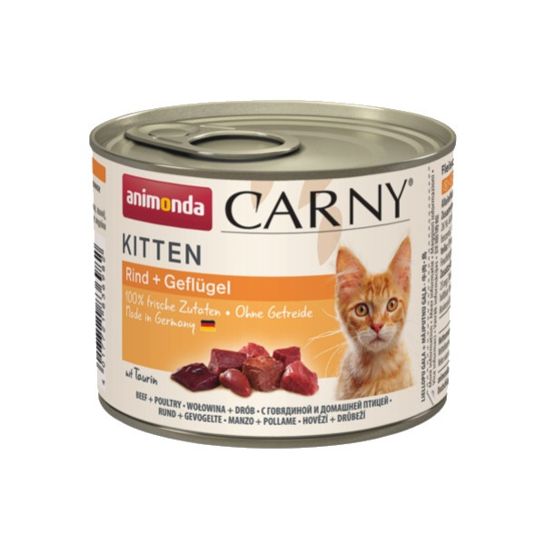 Animonda Carny Kitten Wołowina + Drób puszka 200g