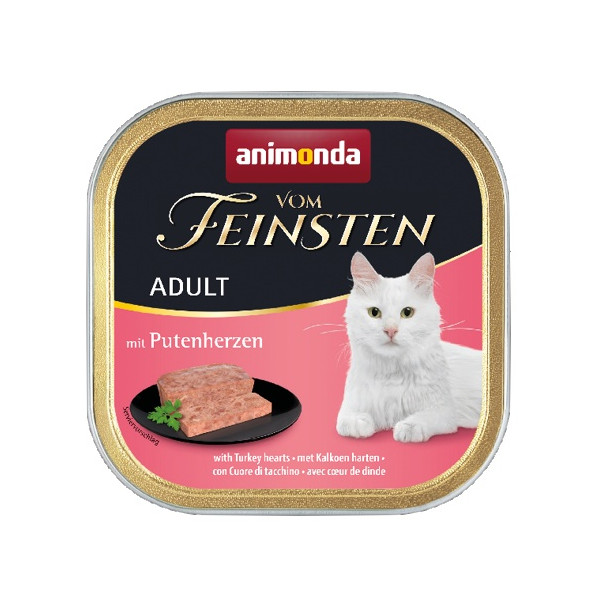 Animonda vom Feinsten Cat Adult z Sercami Indyka tacka 100g