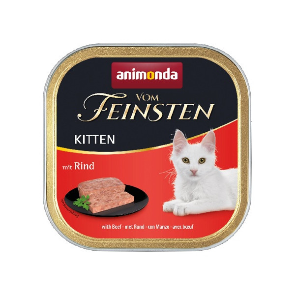 Animonda vom Feinsten Cat Kitten z Wołowiną tacka 100g