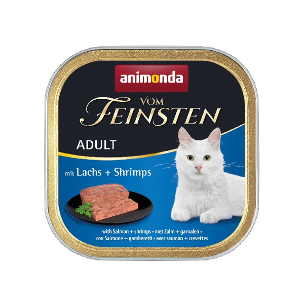 Animonda vom Feinsten Cat Adult z Łososiem i Krewetkami tacka 100g