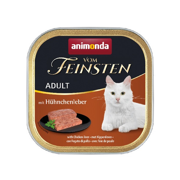 Animonda vom Feinsten Cat Adult z Wątróbką Kurczaka tacka 100g