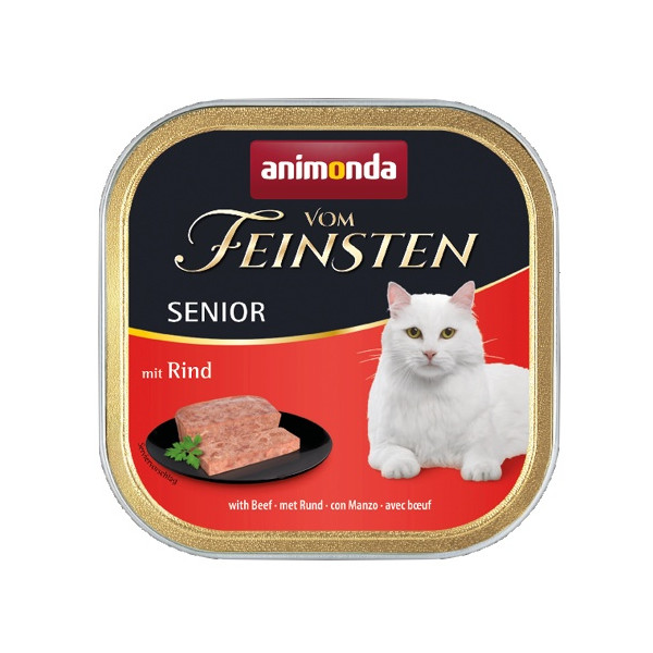 Animonda vom Feinsten Cat Senior z Wołowiną tacka 100g