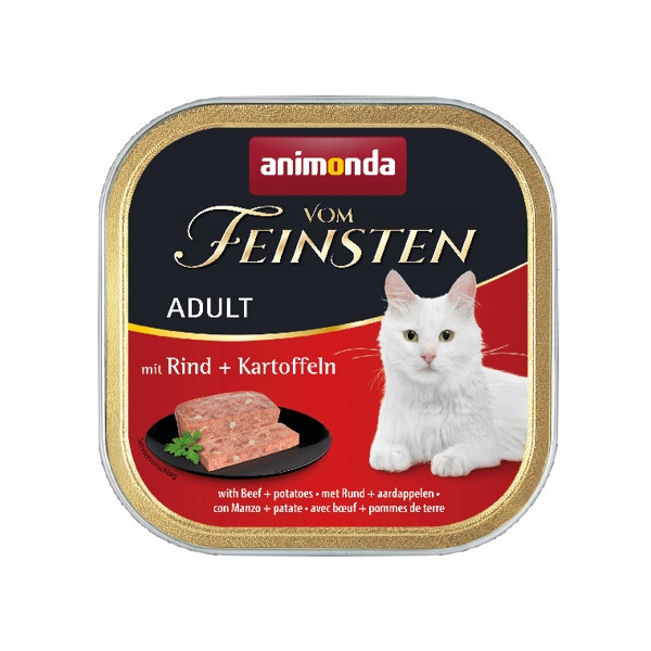 Animonda vom Feinsten Cat Adult z Wołowiną i Ziemniakami tacka 100g