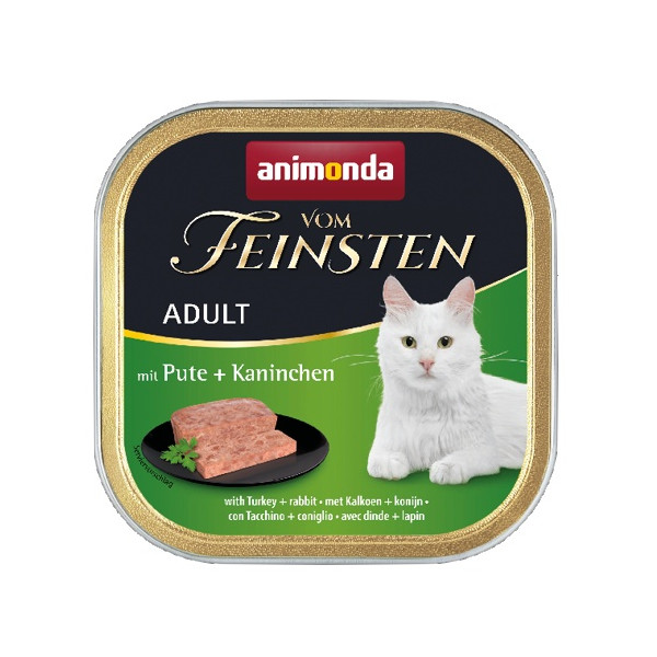 Animonda vom Feinsten Cat Adult z Indykiem i Królikiem tacka 100g