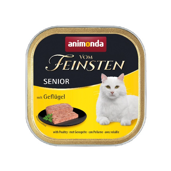 Animonda vom Feinsten Cat Senior z Drobiem tacka 100g