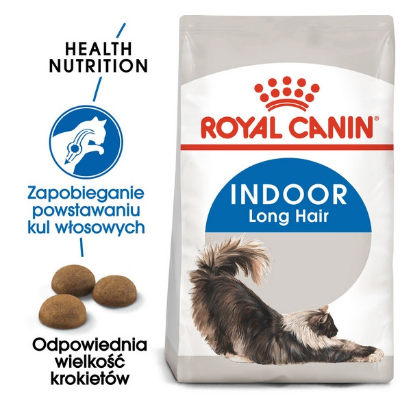 Royal Canin Indoor Long Hair karma sucha dla kotów dorosłych, długowłose, przebywających wyłącznie w domu 2kg