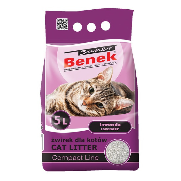 Super Benek Compact Zapachowy Lawenda (ciemny fiolet) 5L