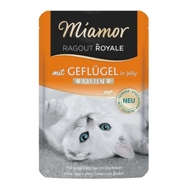 Miamor Ragout Royale Kitten z Drobiem w galaretce saszetka 100g