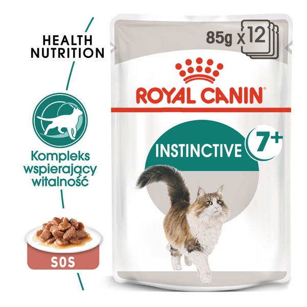 Royal Canin Instinctive +7 w sosie karma mokra dla kotów starszych, wybrednych saszetka 85g