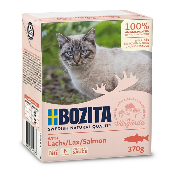 Bozita z Łososiem kawałki w sosie kartonik 370g