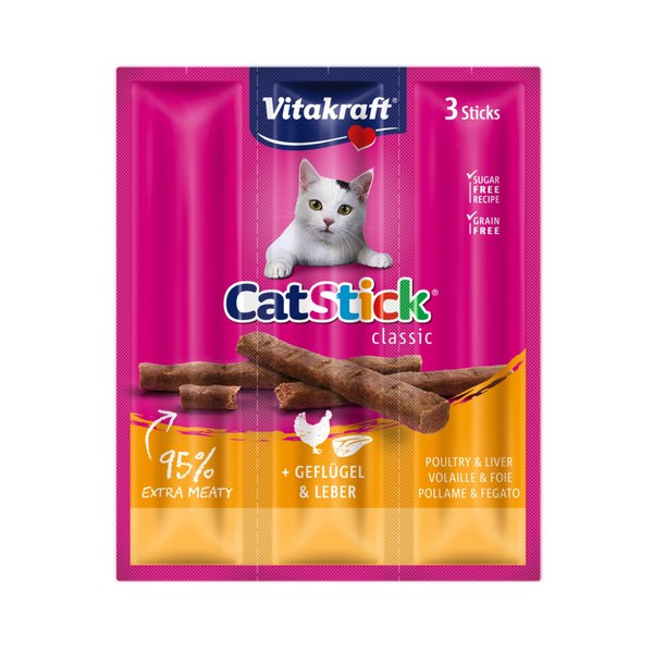 Vitakraft Cat Stick Classic Drób i Wątroba 18g [10869]