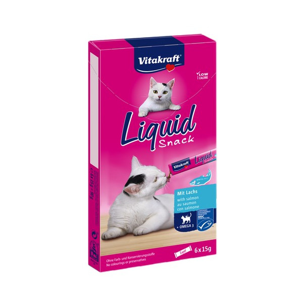 Vitakraft Cat Liquid-Snack z Łososiem 6x15g [16423]