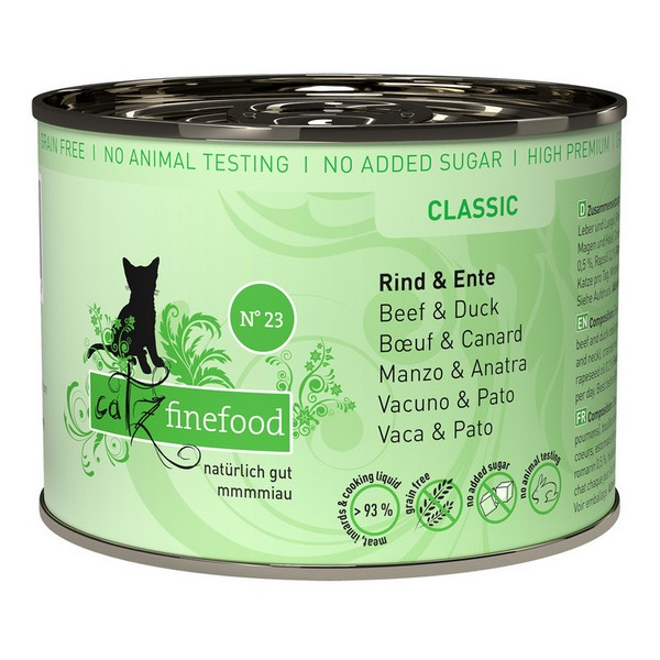 Catz Finefood Classic N.23 Wołowina i Kaczka puszka 200g