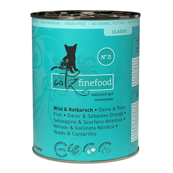 Catz Finefood Classic N.21 Dziczyzna i Karmazyn puszka 400g