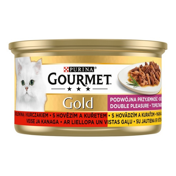 Gourmet Gold Wołowina i kurczak w sosie 85g