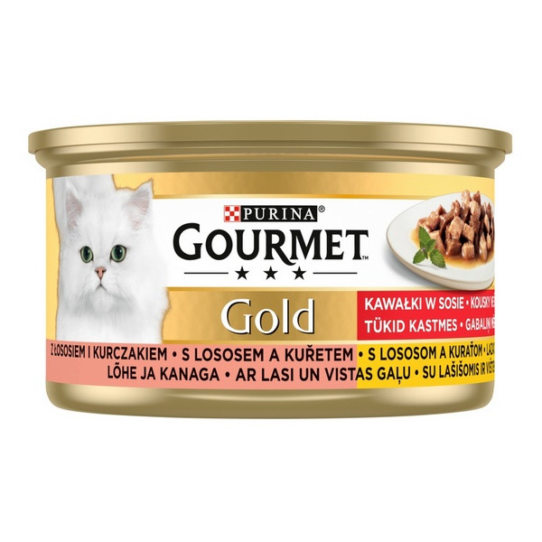 Gourmet Gold Łosoś i kurczak w sosie 85g