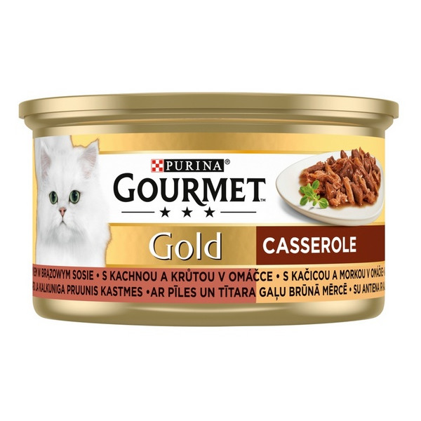 Gourmet Gold Kaczka i indyk w brązowym sosie 85g