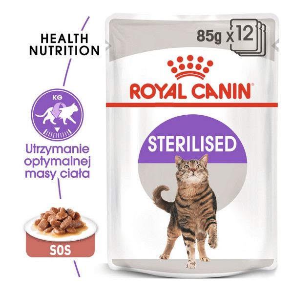 Royal Canin Sterilised w sosie karma mokra dla kotów dorosłych, sterylizowanych saszetka 85g