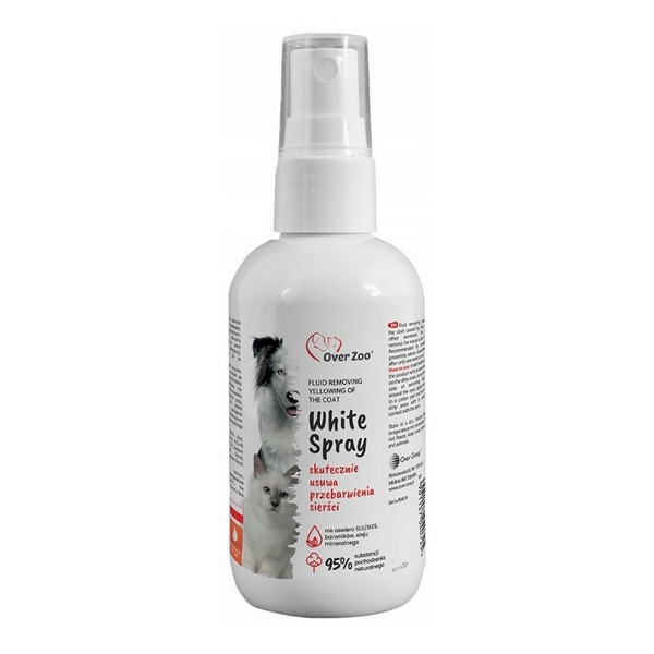 Over Zoo White Spray - płyn usuwający zażółcenia sierści  100ml