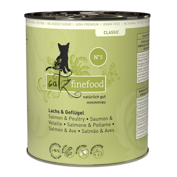 Catz Finefood Classic N.05 Łosoś i drób puszka 800g