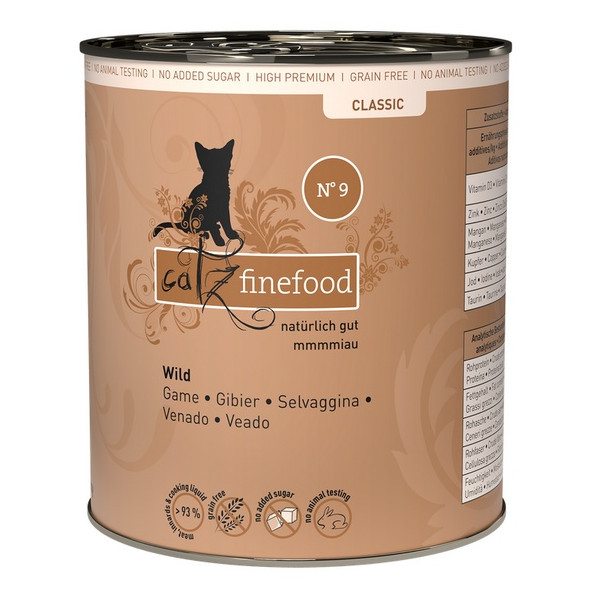 Catz Finefood Classic N.09 Dziczyzna puszka 800g