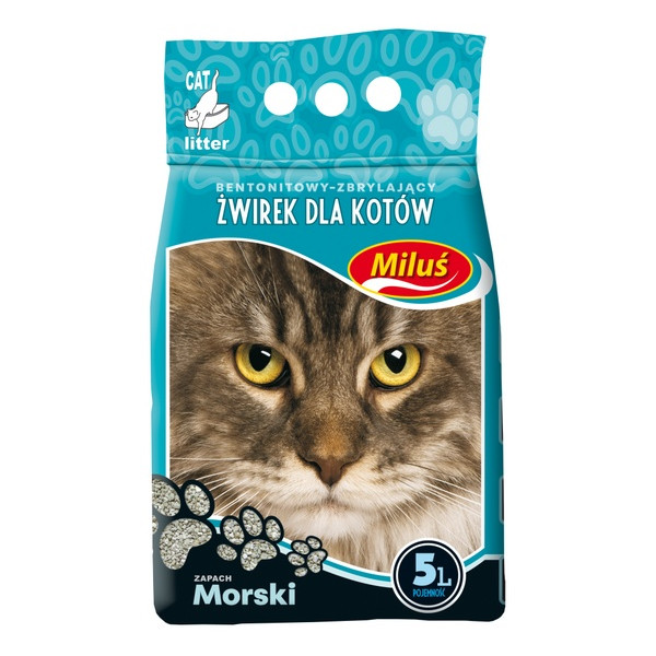 Miluś Morski żwir zbrylający bentonitowy 5L