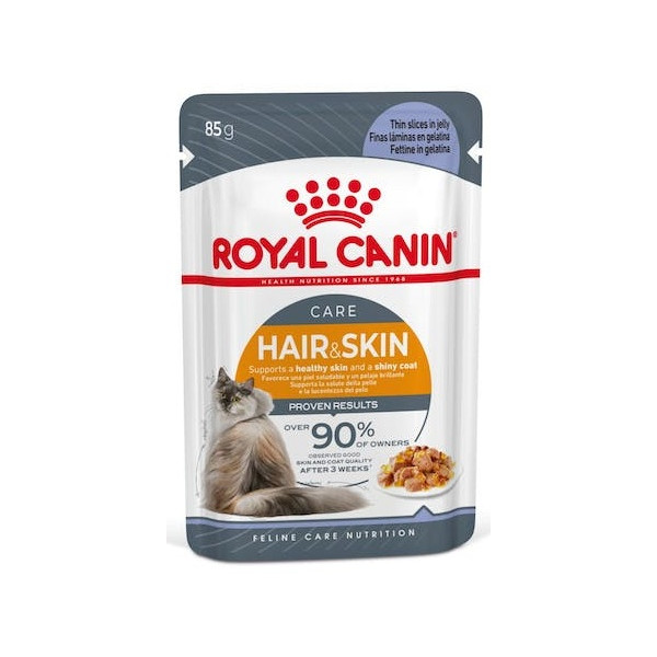 Royal Canin Hair & Skin Care karma mokra w galaretce dla kotów dorosłych, lśniąca sierść i zdrowa skóra saszetka 85g