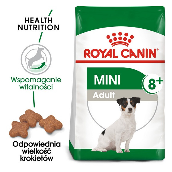Royal Canin Mini Adult 8+ karma sucha dla psów starszych od 8 do 12 roku życia, ras małych 800g