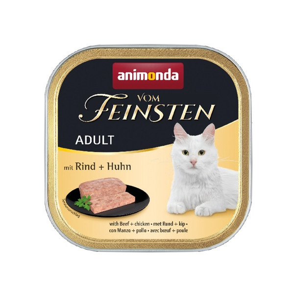 Animonda vom Feinsten Cat Adult Wołowina z Kurczakiem tacka 100g