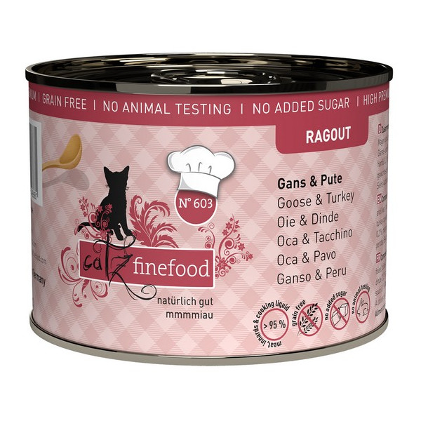 Catz Finefood Ragout N.603 Gęś i Indyk puszka 190g