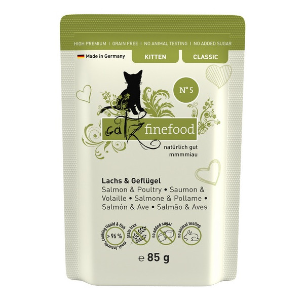 Catz Finefood Classic Kitten N.05 Łosoś i drób saszetka 85g