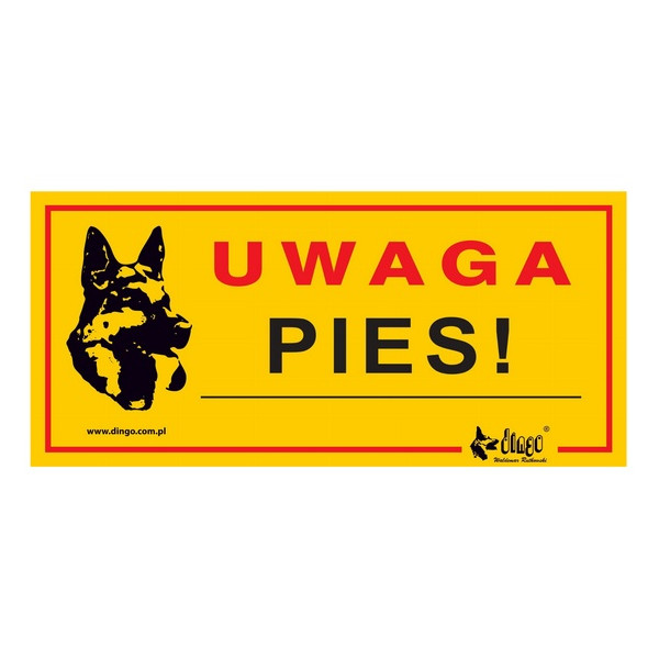 Dingo Tabliczka ostrzegawcza "Uwaga pies!"