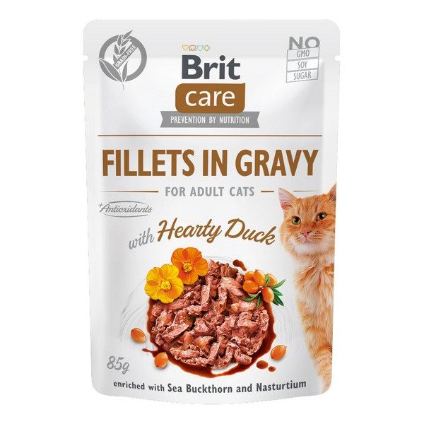 Brit Care Cat Fillets In Gravy Hearty Duck saszetka 85g