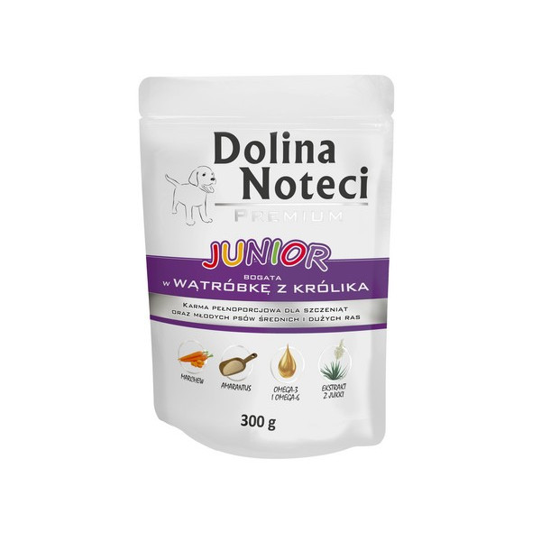 Dolina Noteci Premium Pies Junior Wątróbka z królika saszetka 300g