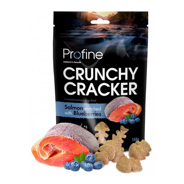 Profine Crunchy Cracker Łosoś z jagodami 150g