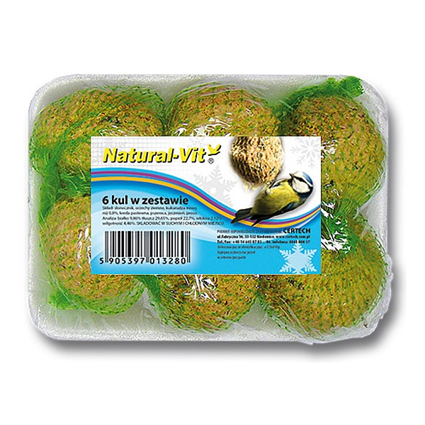 Natural-Vit Kule zimowe 90g tacka 6szt