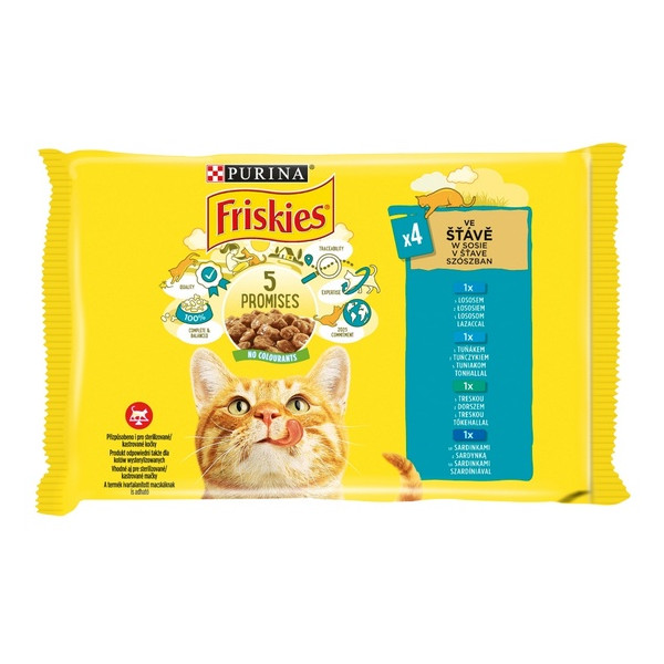 Friskies Mix Rybny w sosie saszetki 4x85g