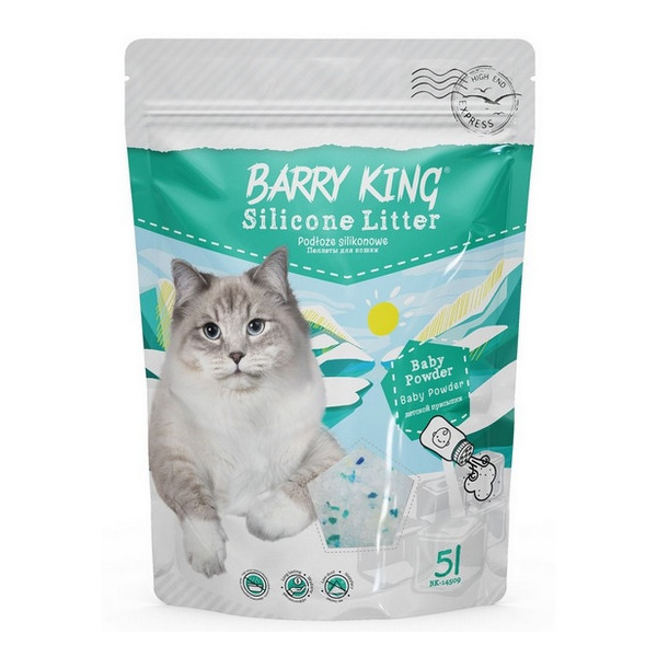 Barry King Podłoże silikonowe dla kota Baby Powder 5L [BK-14509]