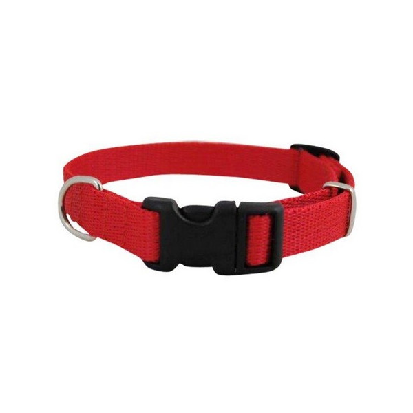 CHABA Obroża taśma regulowana 10mm x 30cm czerwona