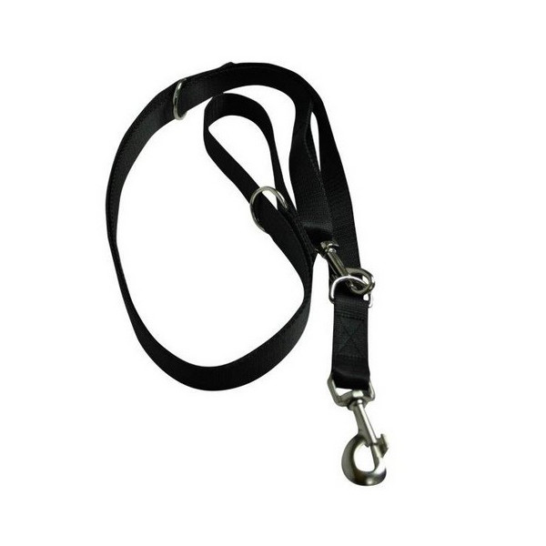 CHABA Smycz taśma regulowana - 20mm x 130/260cm czarna