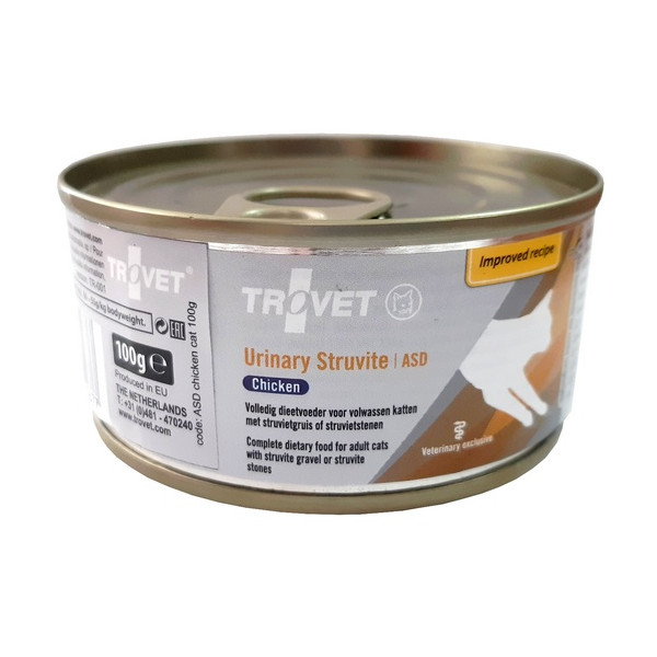 Trovet ASD Urinary Struvite dla kota kurczak puszka 100g