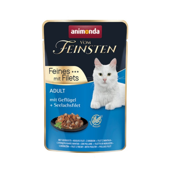 Animonda vom Feinsten Cat Adult Drób + filet z mintaja saszetka 85g