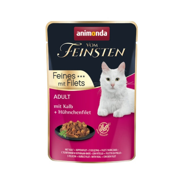 Animonda vom Feinsten Cat Adult Cielęcina + filet z kurczaka saszetka 85g