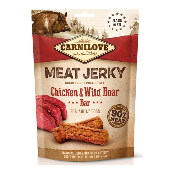 Carnilove Dog Jerky Chicken & Wild Boar Bar - kurczak i dzik 100g