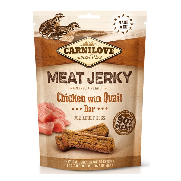 Carnilove Dog Jerky Chicken with Quail Bar - kurczak i przepiórka 100g