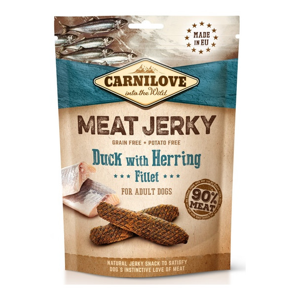 Carnilove Dog Jerky Duck & Herring Fillet - kaczka i filet ze śledzia 100g