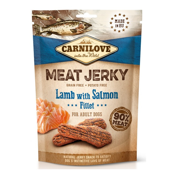 Carnilove Dog Jerky Lamb & Salmon Fillet - jagnięcina i filet z łososia 100g