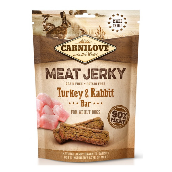 Carnilove Dog Jerky Turkey & Rabbit Bar - indyk i królik 100g